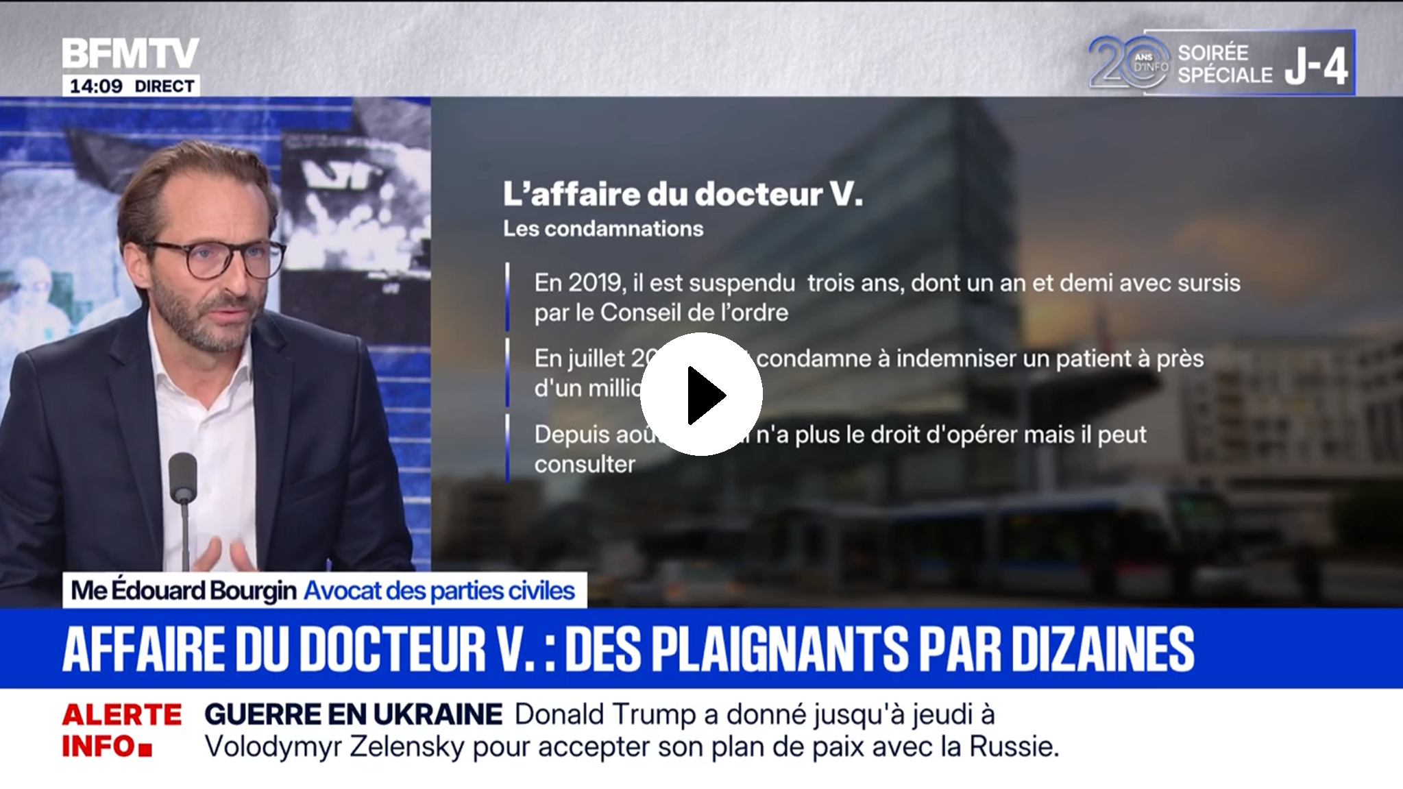 BFM TV, 23/11/2025 - «&nbsp;C’est un délinquant de la mécedine&nbsp;»&nbsp;: à Grenoble, l’affaire du docteur V. dure depuis près de 20 ans
